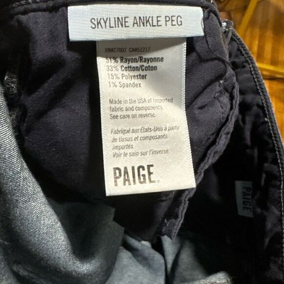 Paige Skyline Ankle Peg Skinny Jeans in Caswell Blue - Picture 10 of 10